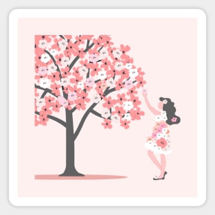 cherry blossom tree Magnet